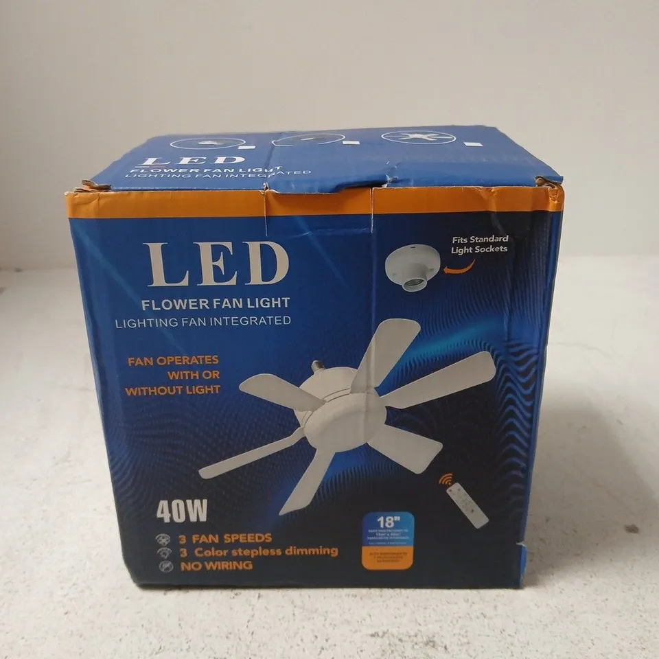 LED FLOWER FAN LIGHT WITH REMOTE – 40W