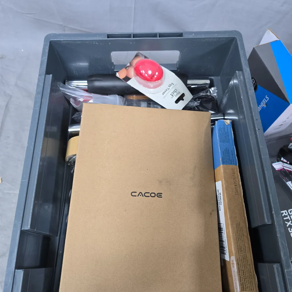 TOTE OF APPROXIMATELY 16 ASSORTED ITEMS TO INCLUDE:MUMFORD AND SONS CD AND FLOOR CLEANING SHEETS