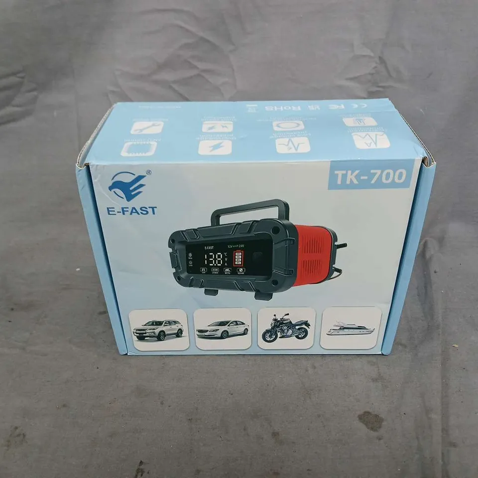 BOXED E-FAST TK-700 12V/24V INTELLIGENT CHARGER 