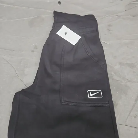 NIKE BLACK JOGGERS WITH SWOOSH PATCH – MEN'S - SIZE M