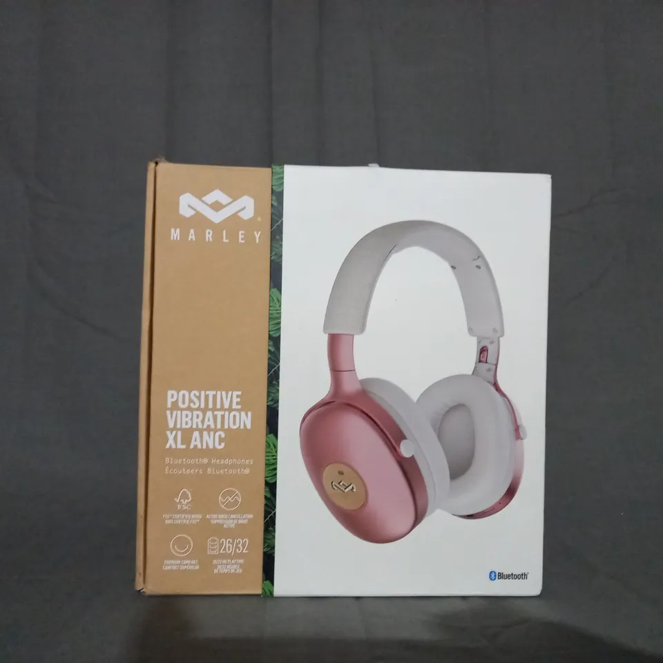 BOXED HOUSE OF MARLEY POSITIVE VIBRATION XL ANC BLUETOOTH HEADPHONES EM-JH151-CP