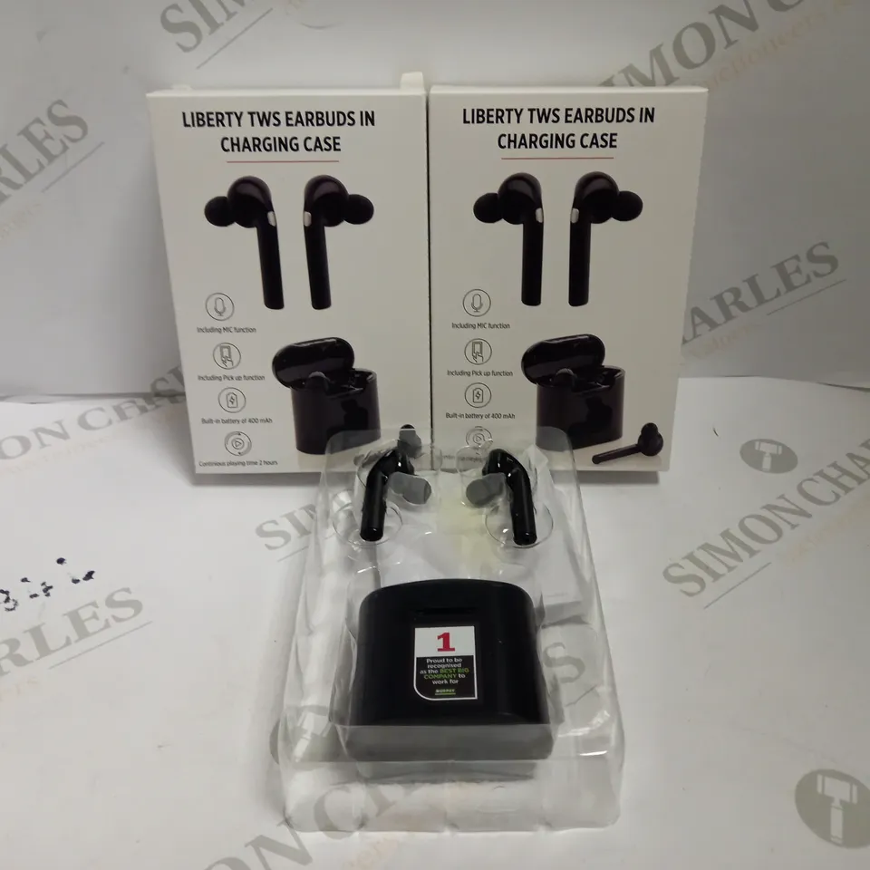 LOT OF LIVERTY TWS EARBUDS IN CHARGING CASE