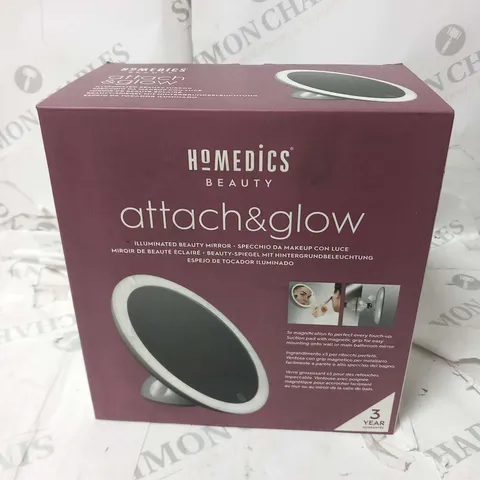 BOXED HOMEDICS ATTACH & GLOW RECHARGABLE LED MIRROR MIR-SR821-EU