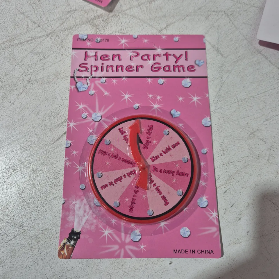 LOT OF APPROXIMATELY 70 HEN PARTY SPINNER GAMES