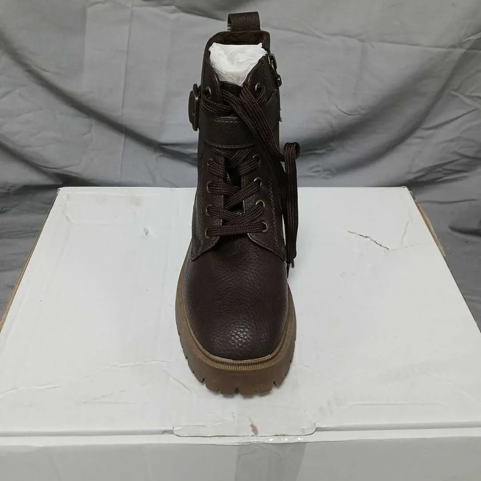 BM JAGGER BOOT – DARK BROWN LEATHER, SIZE 6