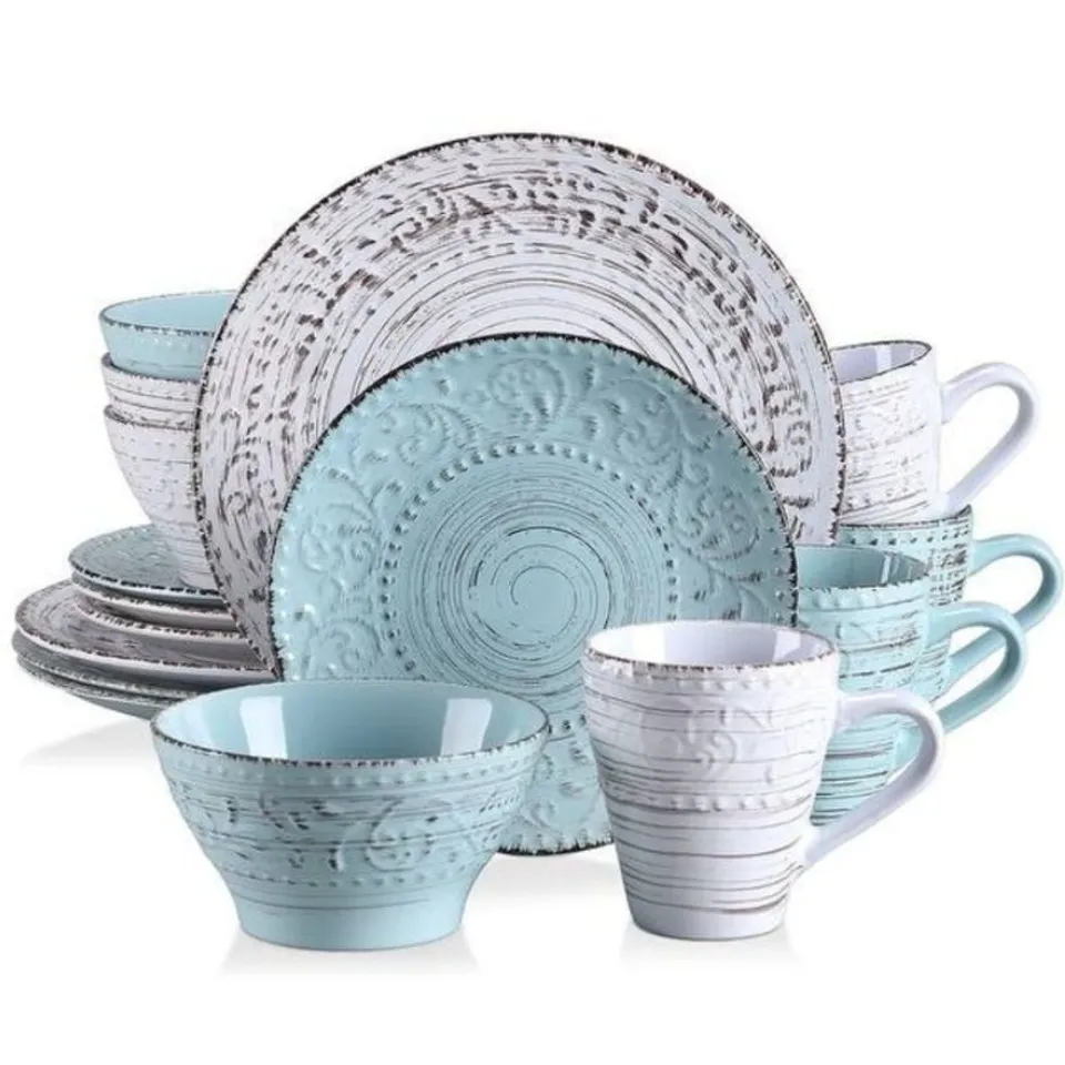 BOXED 16 PIECE DINNERWARE SET, SERVICE FOR 4 