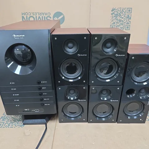 AUNA AREAL-525 5.1 SPEAKER SYSTEM WITH SUBWOOFER AND SATELLITE SPEAKERS