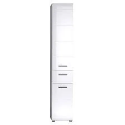 BRAND NEW BOXED ZENITH BATHROOM STORAGE CABINET IN WHITE (1 BOX)