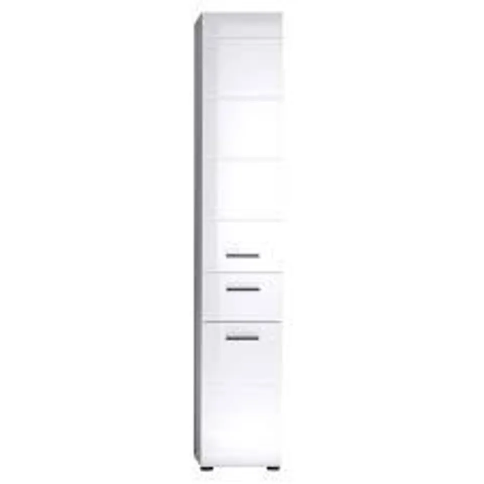 BRAND NEW BOXED ZENITH BATHROOM STORAGE CABINET IN WHITE (1 BOX)