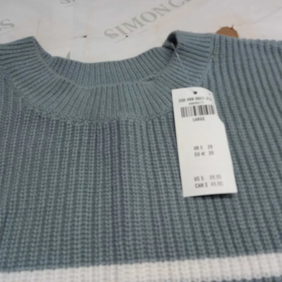 HOLLISTER CREW KNITTED JUMPER - LARGE