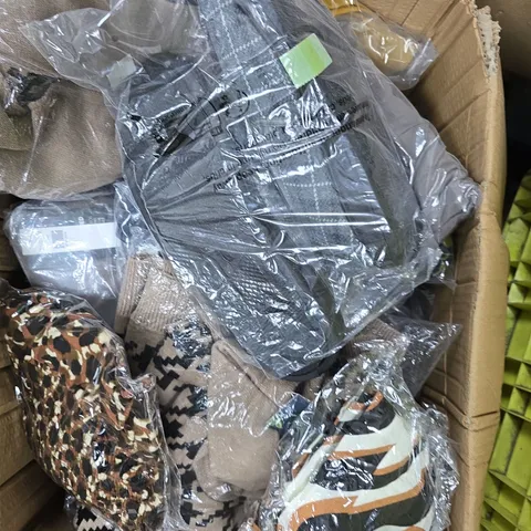 APPROXIMATELY 15 ASSORTED CLOTHING PRODUCTS TO INCLUDE SHOES, SLIPPERS, DRESSES ETC