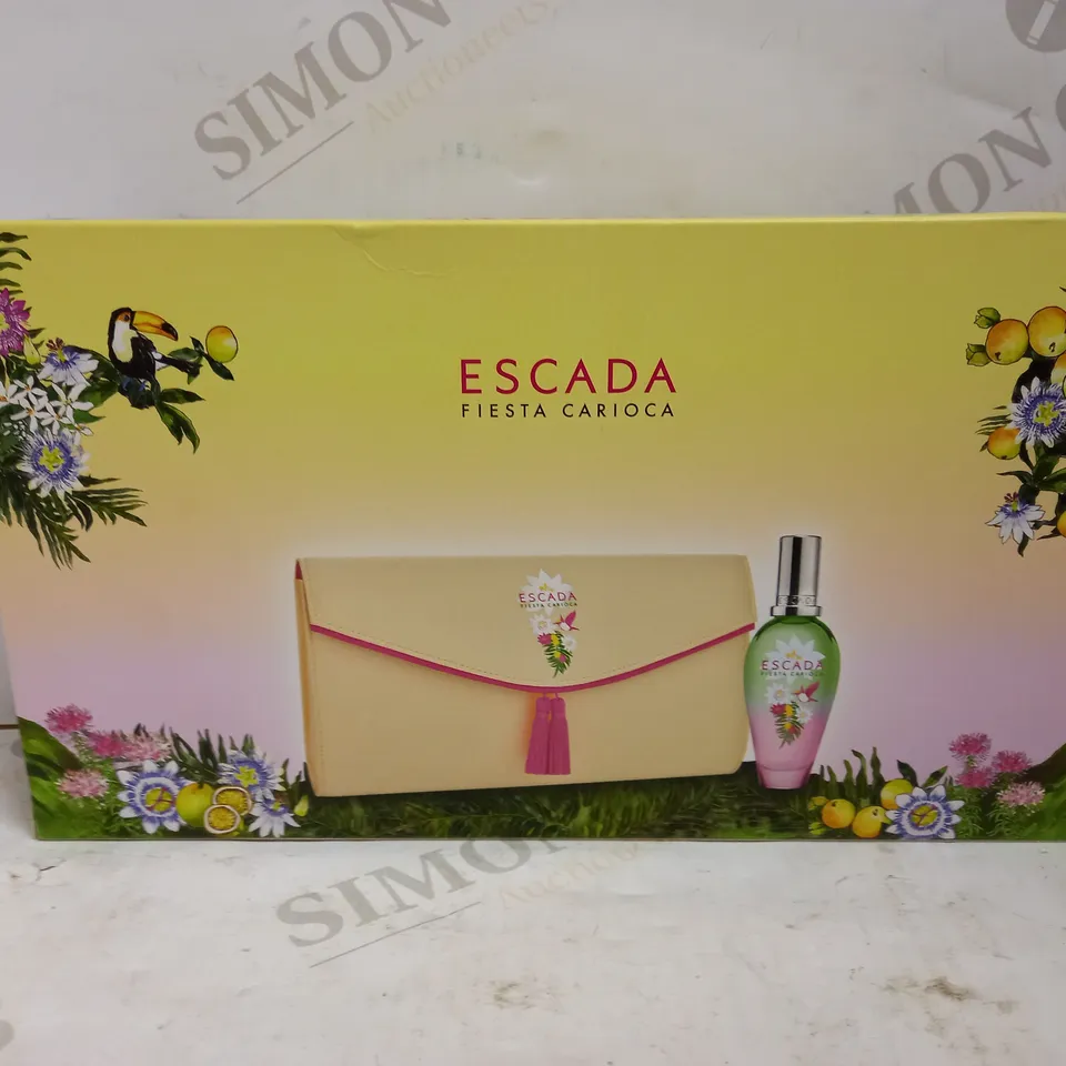 ESCADA FIESTA CARIOCA GIFT SET 30ML EAU DE TOILETTE & CLUTCH BAG 