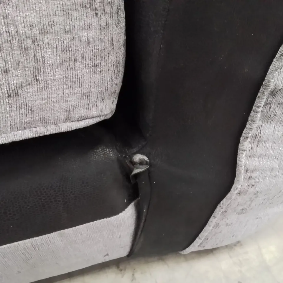 QUALITY DESIGNER FABRIC UPHOLSTERED 3 SEATER LIGHT GREY SOFA