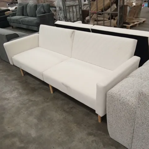 DESIGNER 3 SEATER VELVET UPHOLSTERED SOFA BED