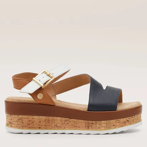MODA IN PELLE PEPPER WEDGE LEATHER SANDAL SIZE 7