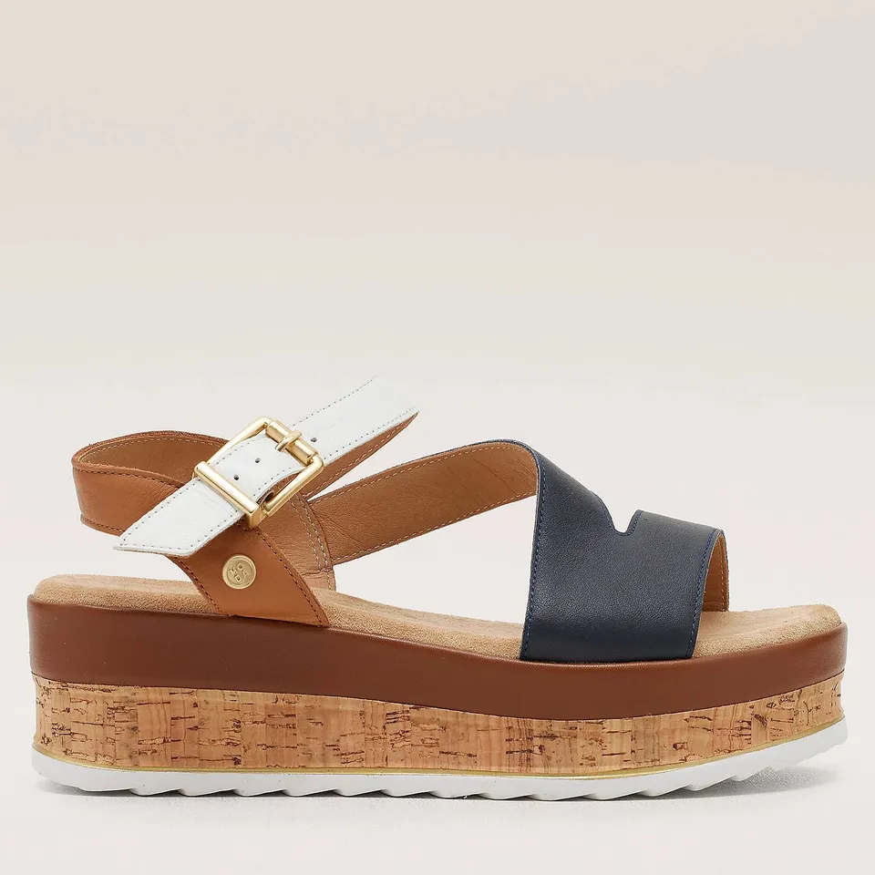 MODA IN PELLE PEPPER WEDGE LEATHER SANDAL SIZE 7