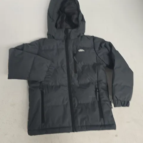 TRESPASS KIDS WATERPROOF ZIP THROUGH COAT IN GREY - 3/4 YRS 98-104CM