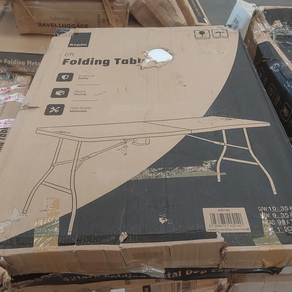 BOXED KEPLIN 6FT FOLDING TABLE