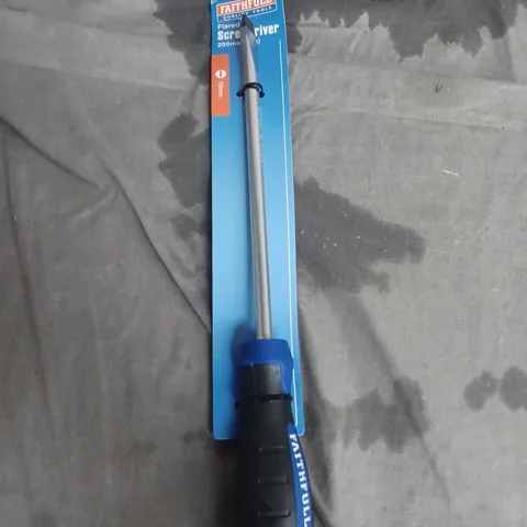 FAITHFULL FLARED SCREWDRIVER 200MM (8IN) – BLUE/BLACK ERGONOMIC HANDLE