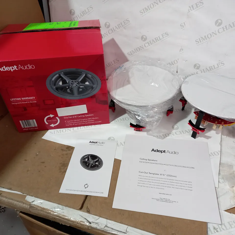 BOXED ADEPT AUDIO IC66 CEILING SPEAKERS