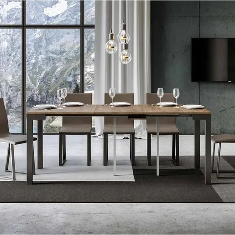 BOXED EXTENDING CONSOLE TABLE EVERYDAY SMALL EVOLUTION WITH ANTHRACITE STRUCTURE (3 BOXES)