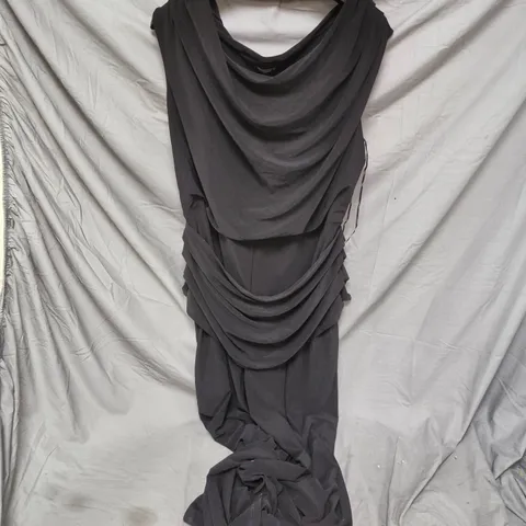 UK 18 ROMAN COWL NECK JUMPSUIT – BLACK