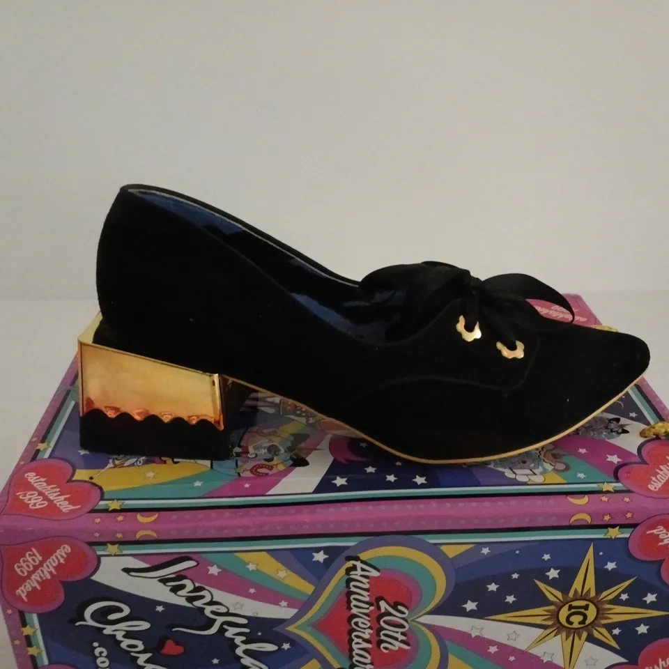 IRREGULAR CHOICE SQUARE DANCE BLACK SIZE 40 BOXED