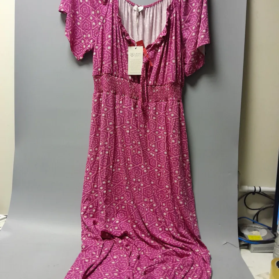 MONSOON SAINY FONTANA ROSE DRESS IN PINK - LARGE