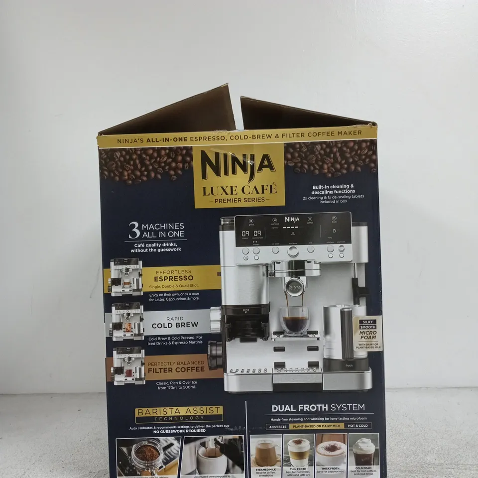 SHARKNINJA LUXE CAFÉ PREMIER SERIES ALL-IN-ONE COFFEE MACHINE – BOXED