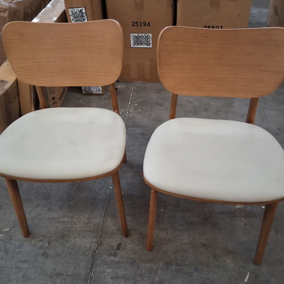 SWYFT SET OF 2 DINING CHAIR 02 - OAK/OYSTER LEATHER