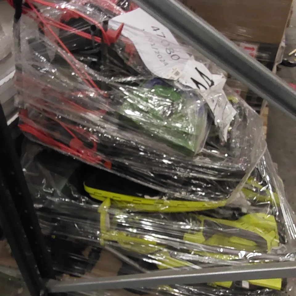 PALLET TO CONTAIN ASSORTED ITEMS INCLUDING LAWN MOWERS AND SIMILAR RELATED PRODUCTS