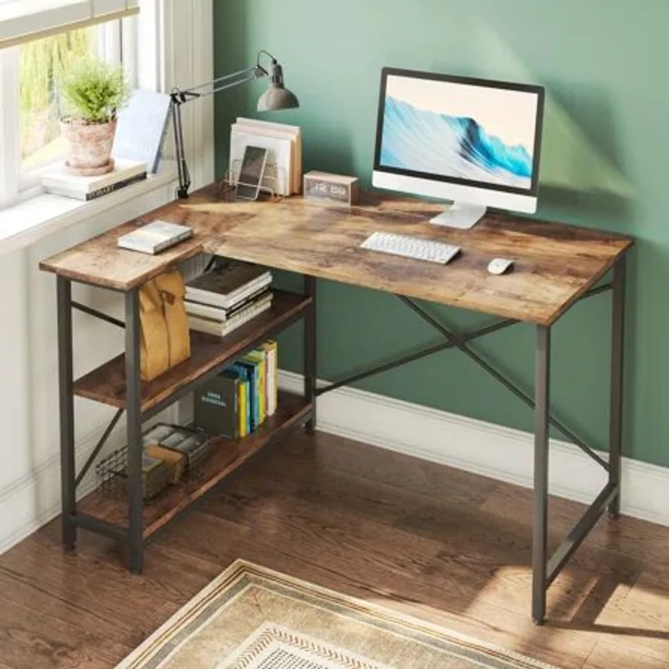 BOXED L-SHAPED COMPUTER DESK (1 BOX) RRP £3