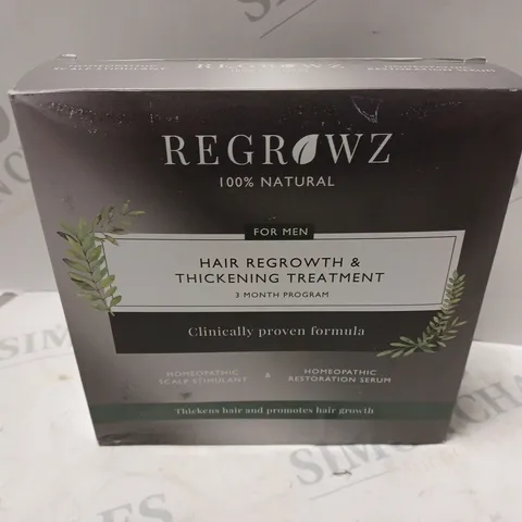 BOXED REGROWZ FOR MEN HAIR REGROWTH & THICKENING TREATMENT 3 MONTH PROGRAM