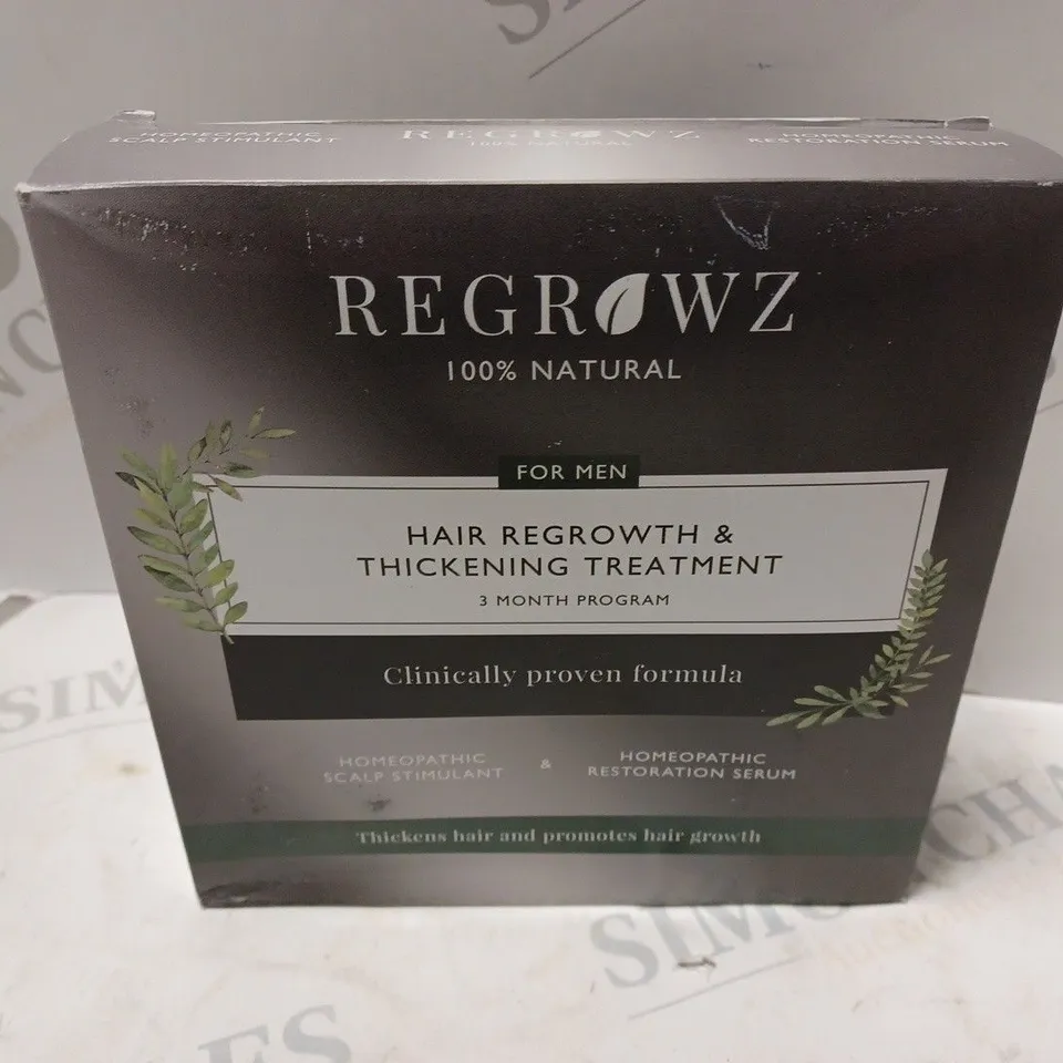 BOXED REGROWZ FOR MEN HAIR REGROWTH & THICKENING TREATMENT 3 MONTH PROGRAM