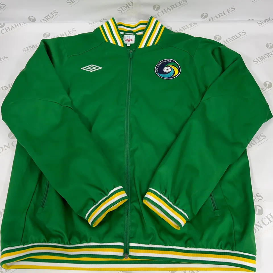 UMBRO NEW YORK COSMOS BOMBER JACKET IN GREEN SIZE XL
