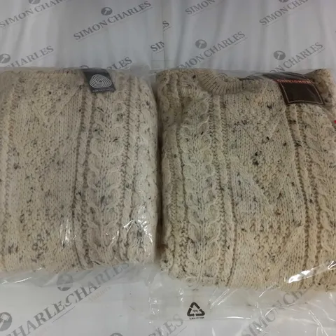 LOT OF 8 PURE NEW WOOL JUMPERS - VARIOUS SIZES