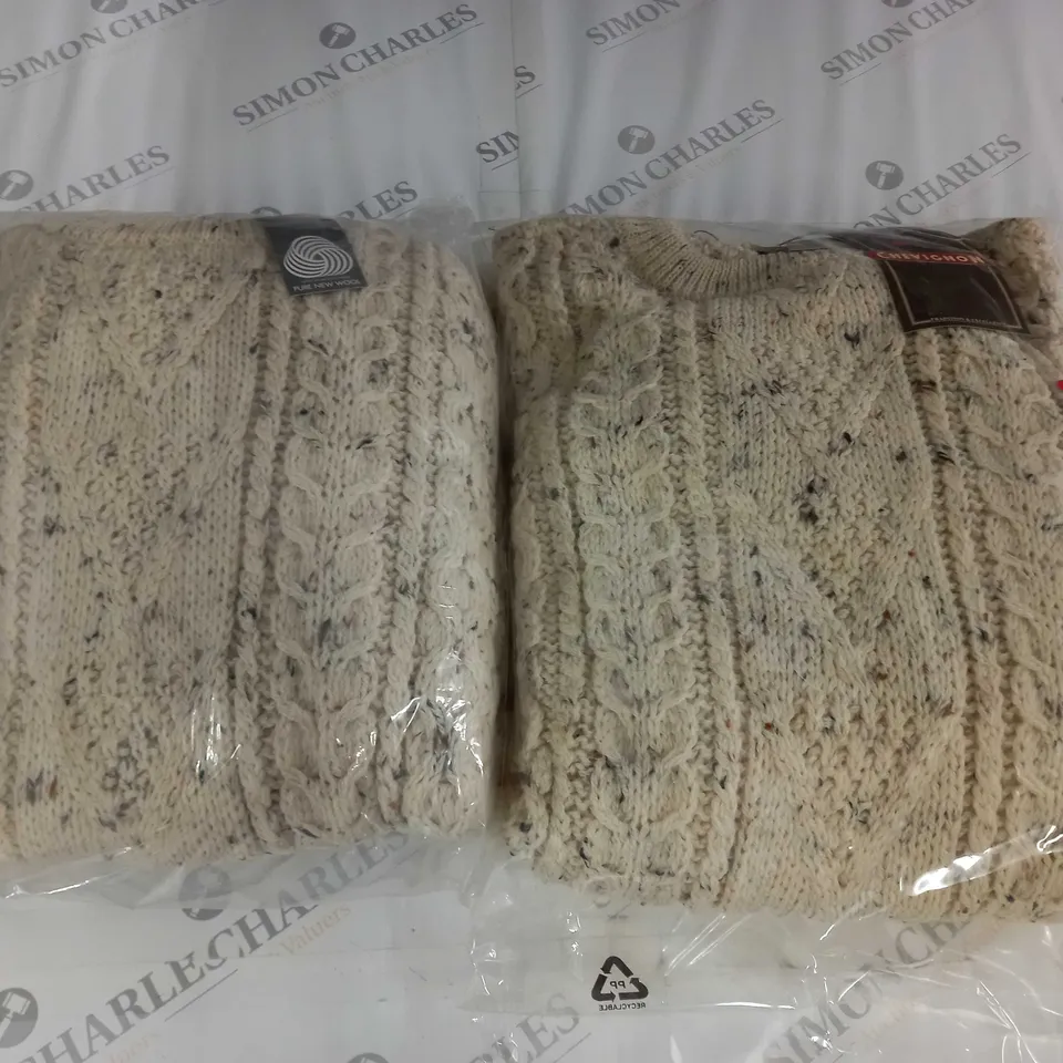 LOT OF 8 PURE NEW WOOL JUMPERS - VARIOUS SIZES