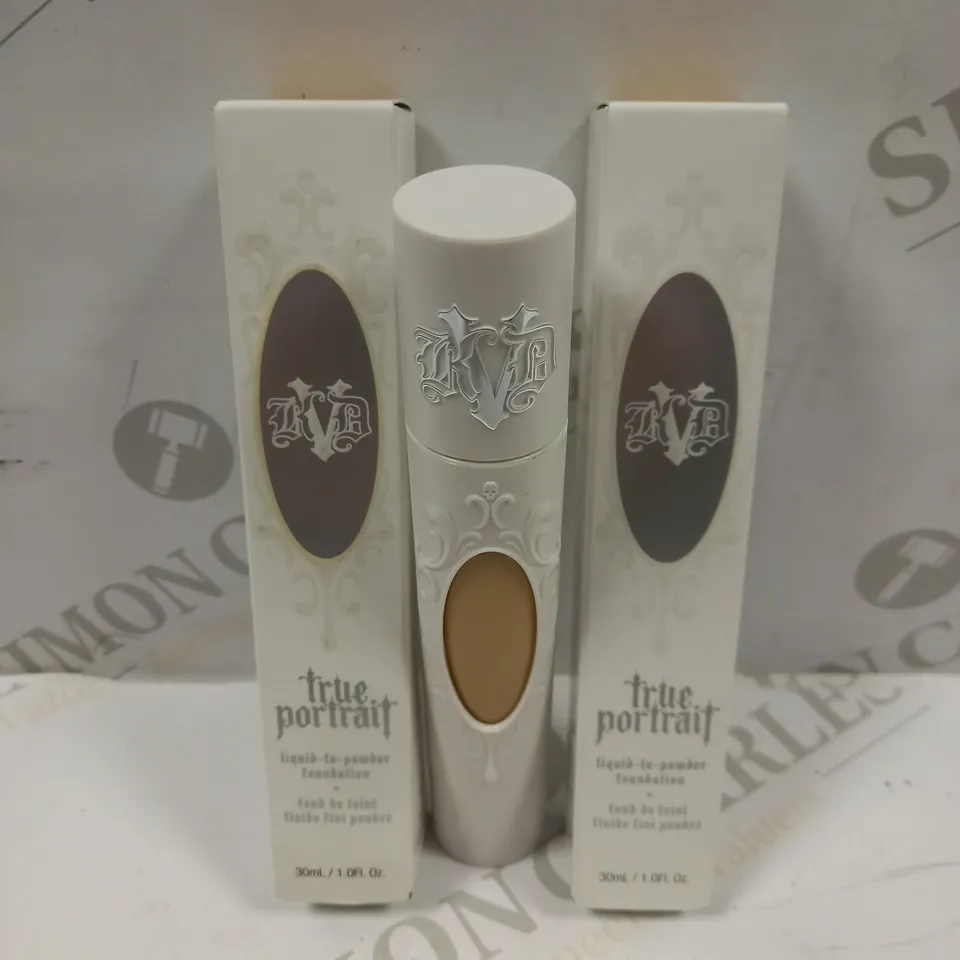 BOX OF 3 KVD TRUE PORTRAIT LIQUID-TO-POWDER FOUNDATION - 30ML