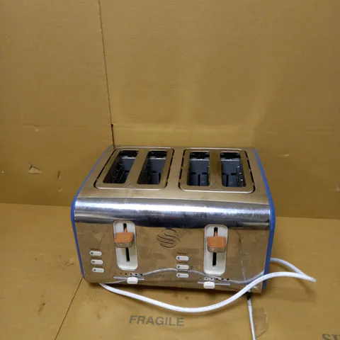 SWAN NORDIC 4 SLICE TOASTER BLUE