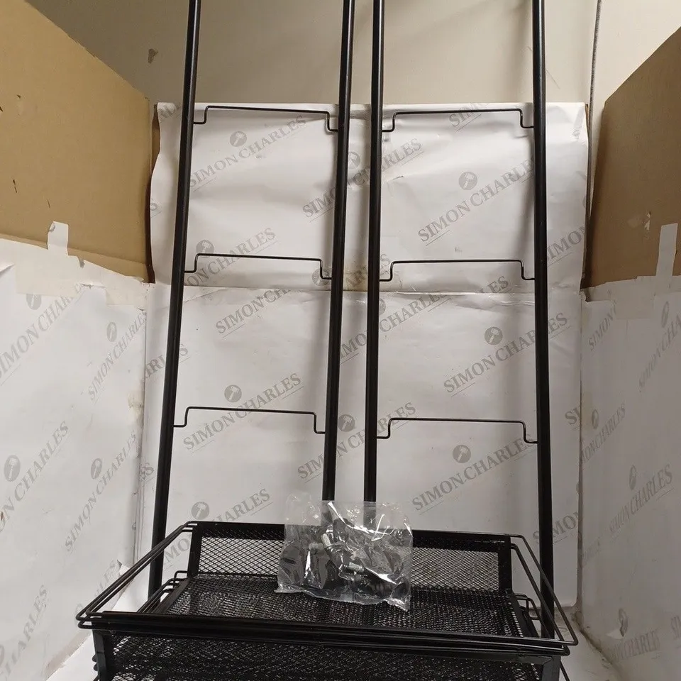 BOXED 5 TEIR FREE STANDING SHELF. 