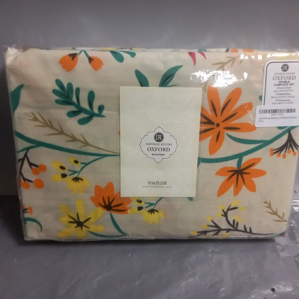 IMPERIAL ROOMS OXFORD DOUBLE COMPLETE SET IN GARDEN DESIGN