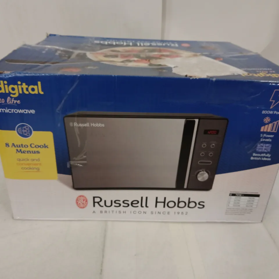 RUSSELL HOBBS DIGITAL MICROWAVE OVEN (RHM2076B) – BOXED