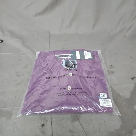 CREW CLOTHING COMPANY LS PIQUE POLO WINEBERRY XXL BAGGED