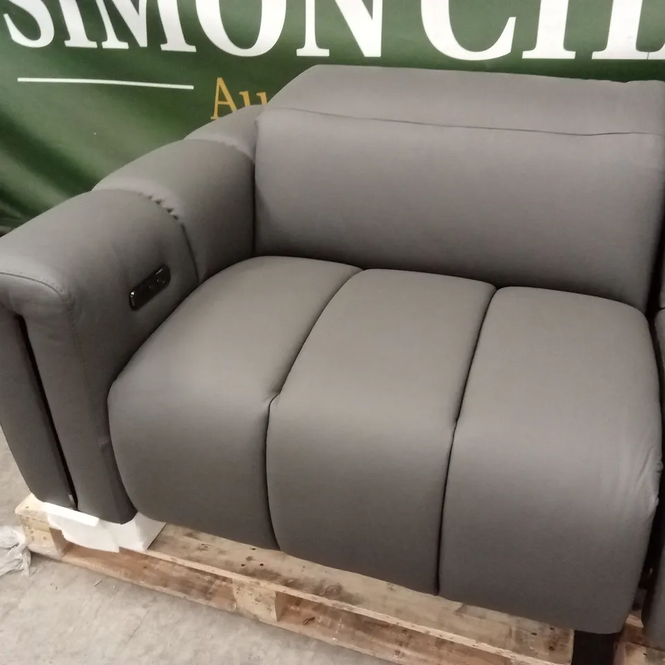 QUALITY DESIGNER ITALIAN MADE LARGE GIORGIO 3 SEATER ELECTRIC RECLINER LEATHER SOFA