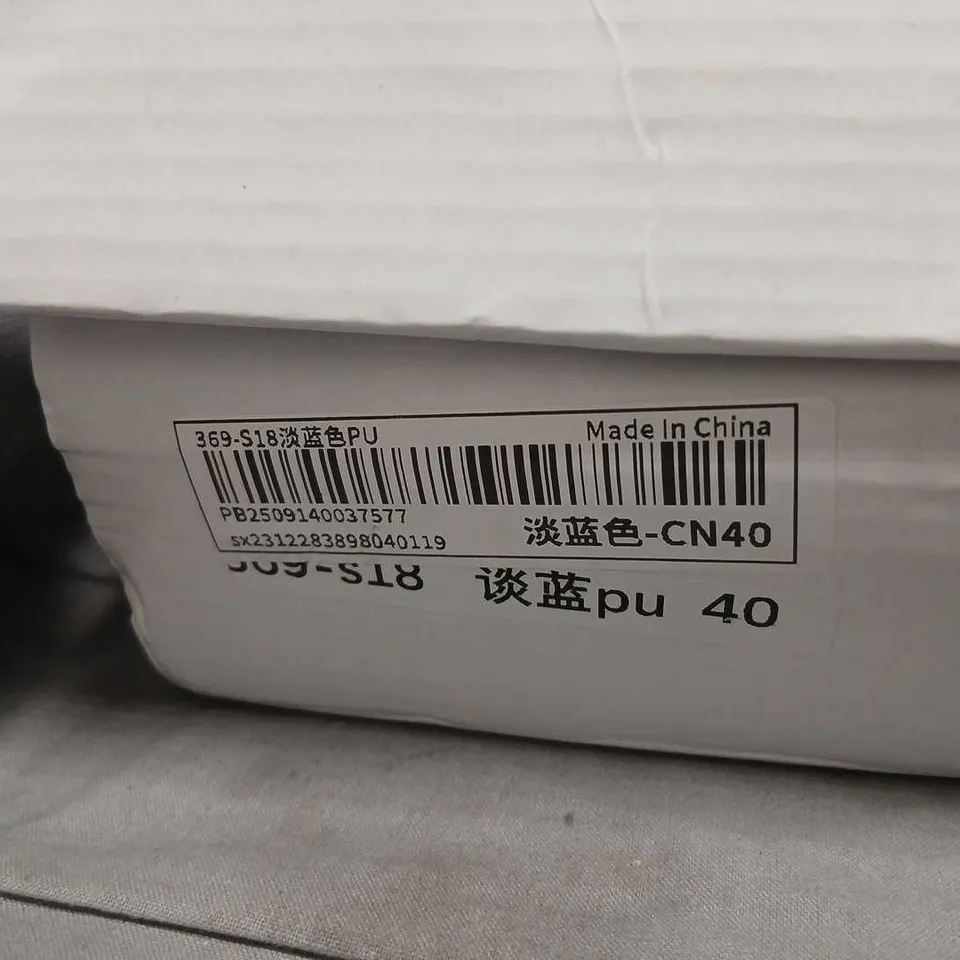 LIGHT-BLUE BOW-FRONT ANKLE-STRAP HEELS, EU 40 (UK 7)