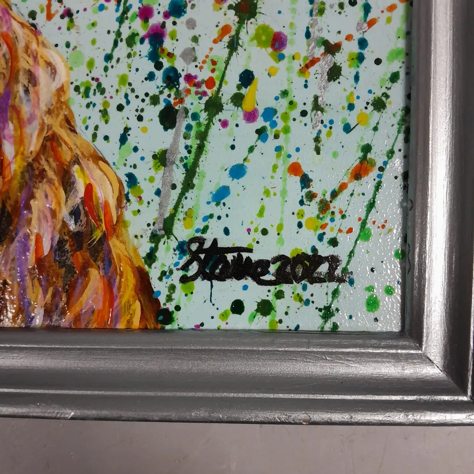 FRAMED HIGHLAND COW PAINTING 