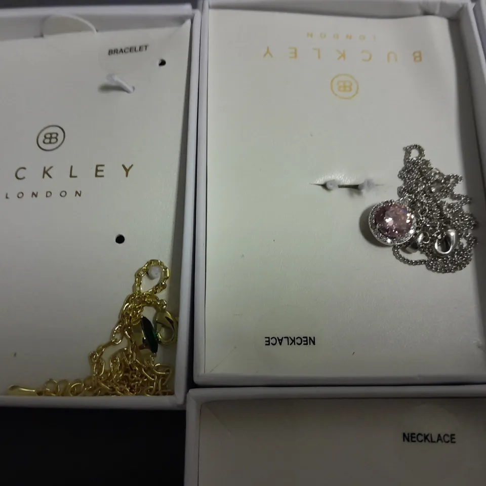 LOT OF 8 ASSORTED BOXED BUCKLEY LONDON NECKLACES