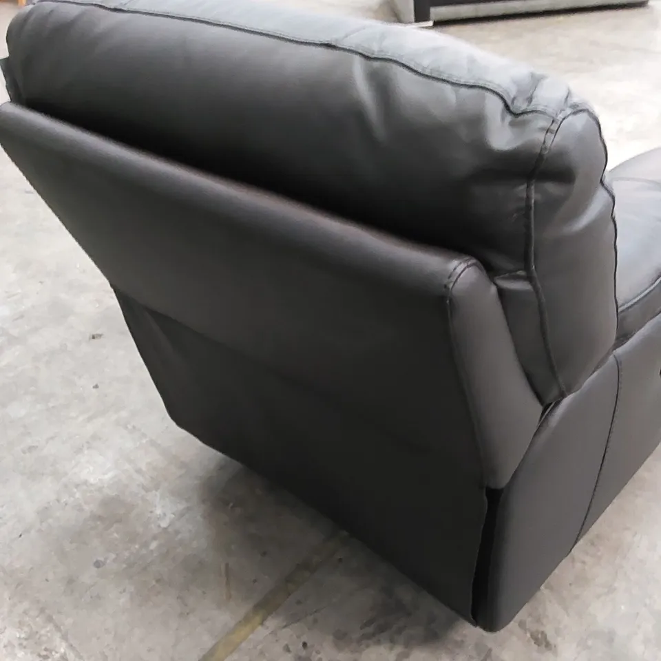 QUALITY DESIGNER VIOLINO LEATHER ELECTRIC RECLINER CHAIR - BLACK
