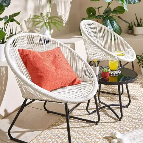 BOXED NOODLE BISTRO SET, WHITE [COLLECTION ONLY]