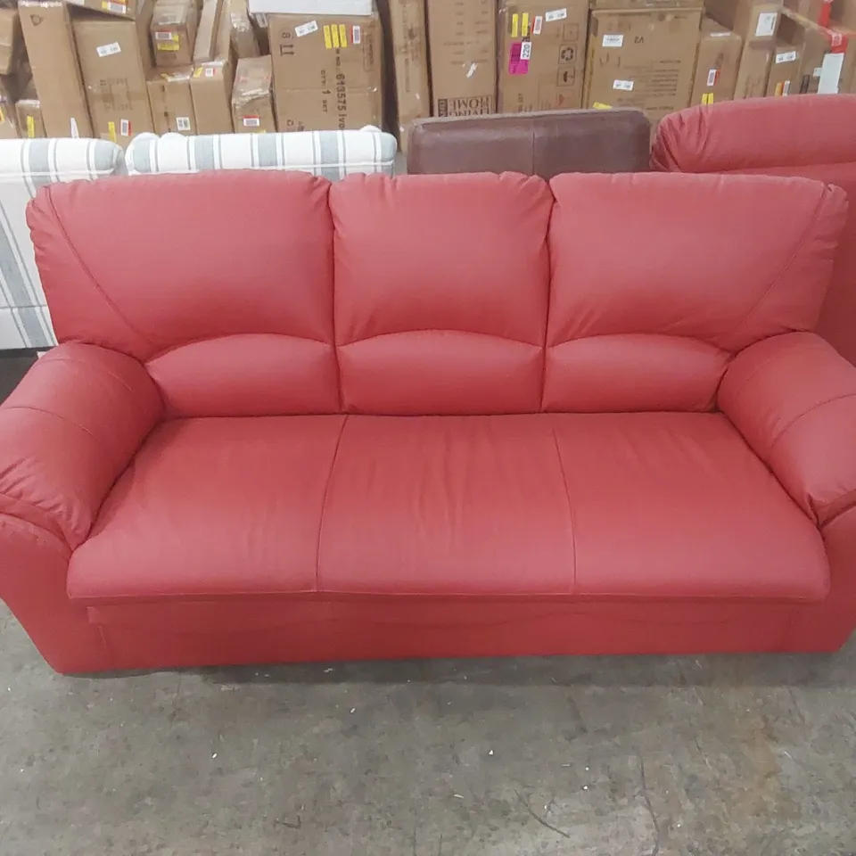 QUALITY DESIGNER DES SOFA LINE HEPPMAN GENUINE LEATHER 3 SEATER SOFA